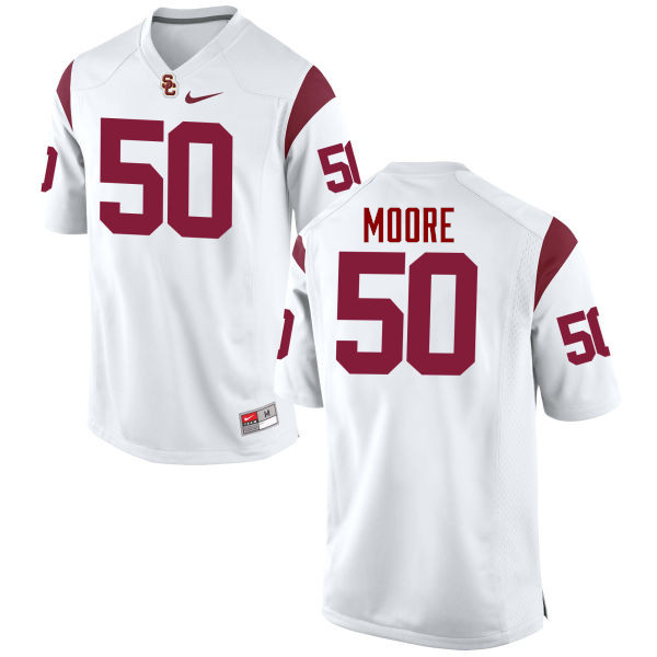 Men #50 Grant Moore USC Trojans College Football Jerseys-White - Click Image to Close